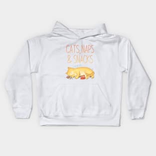 Cats, Naps and Snacks Kids Hoodie